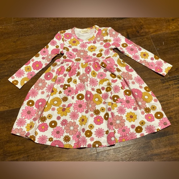 Tullabee Floral Bamboo Long Sleeve Dress with Pockets, 18-24 months - Picture 1 of 3